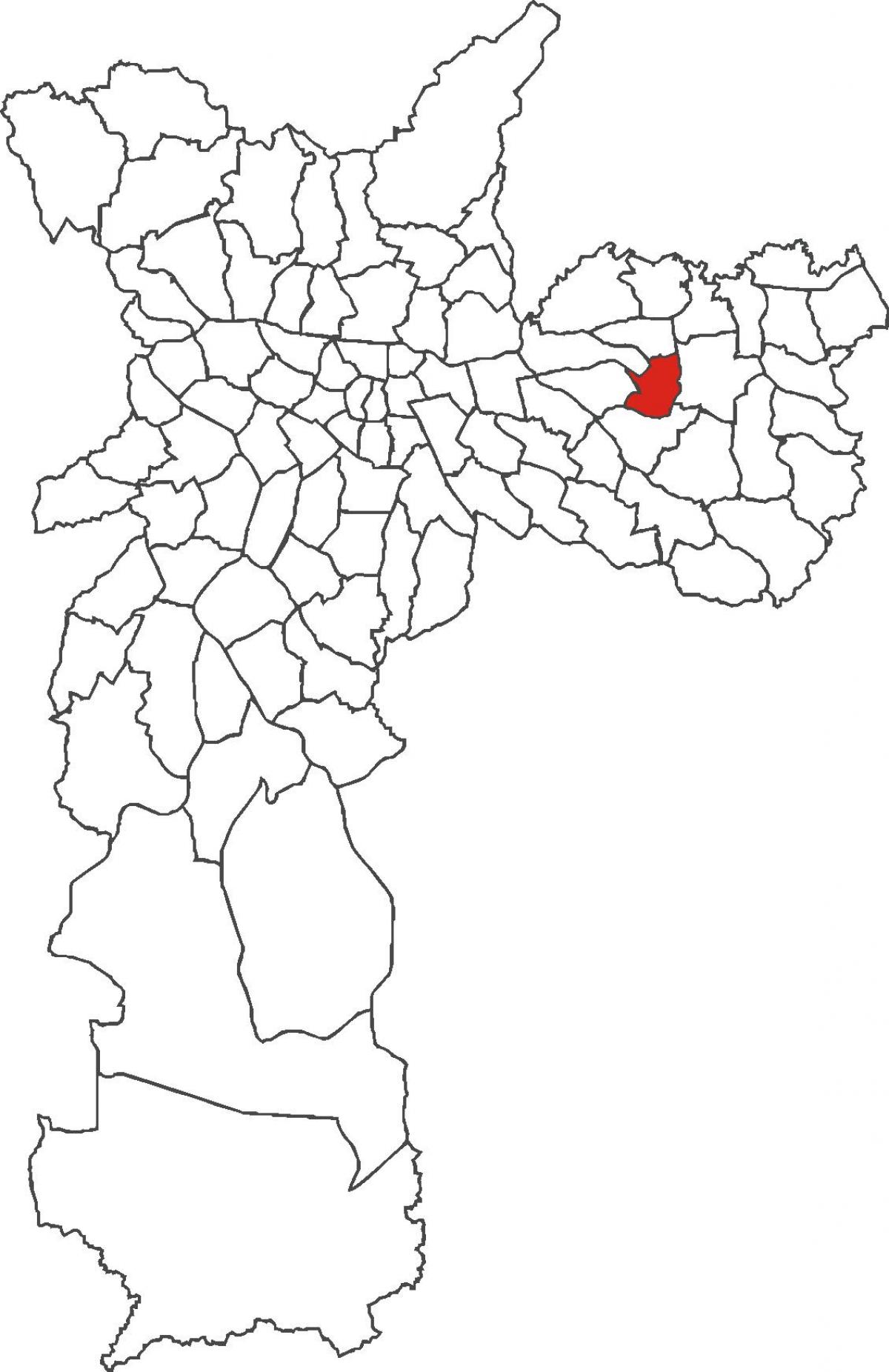Mapa Artur Alvim distriktu