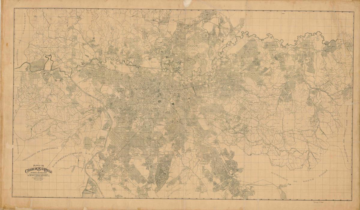 Mapa bivši Sao Paulo - 1943