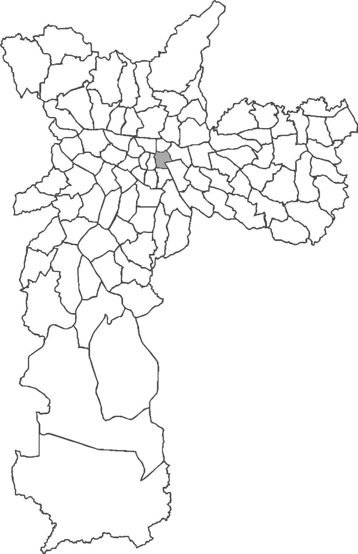Mapa Brás distriktu