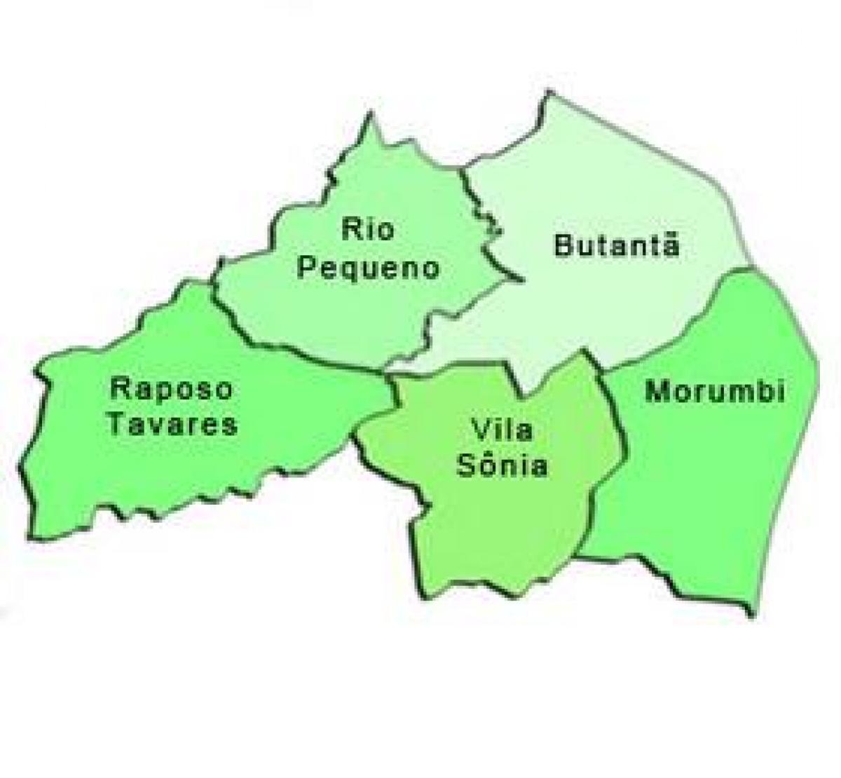 Mapa Butantã pod-prefektura
