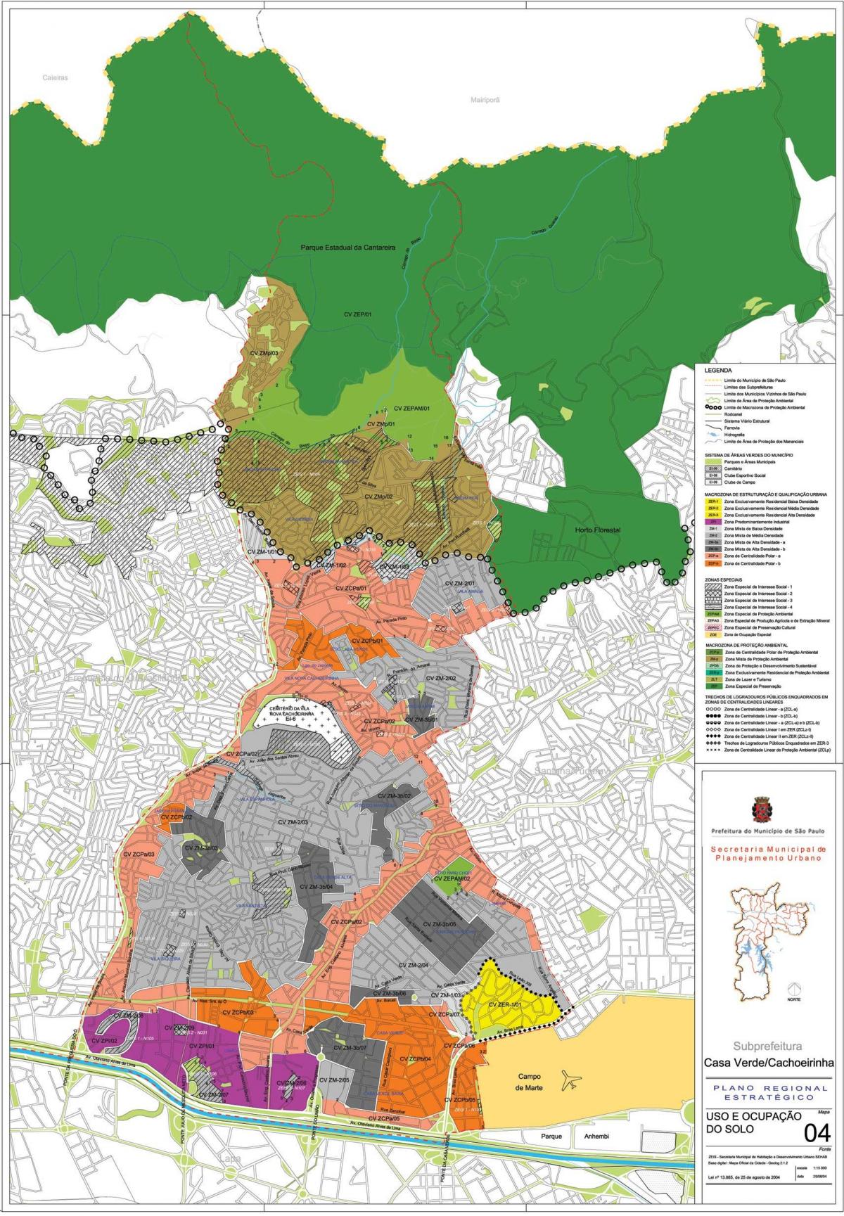 Mapa Casa Verde Sao Paulo - Okupacija tlu