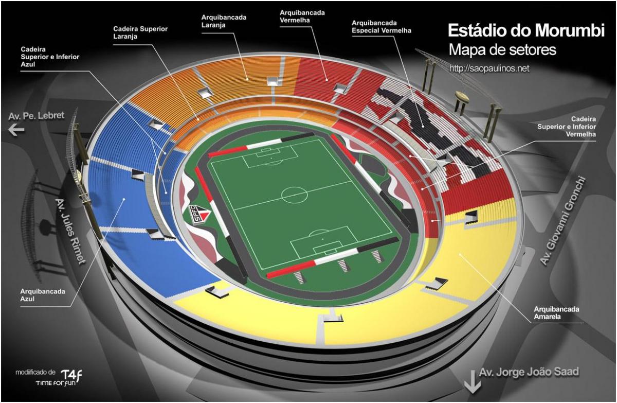 Mapa Cícero-Pompeu-de-Toleda Sao Paulo stadion