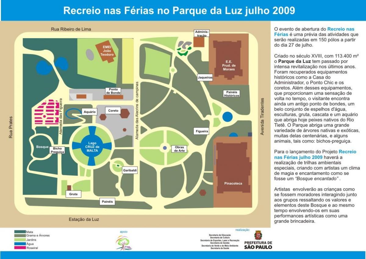 Mapa Luz park Sao Paulo