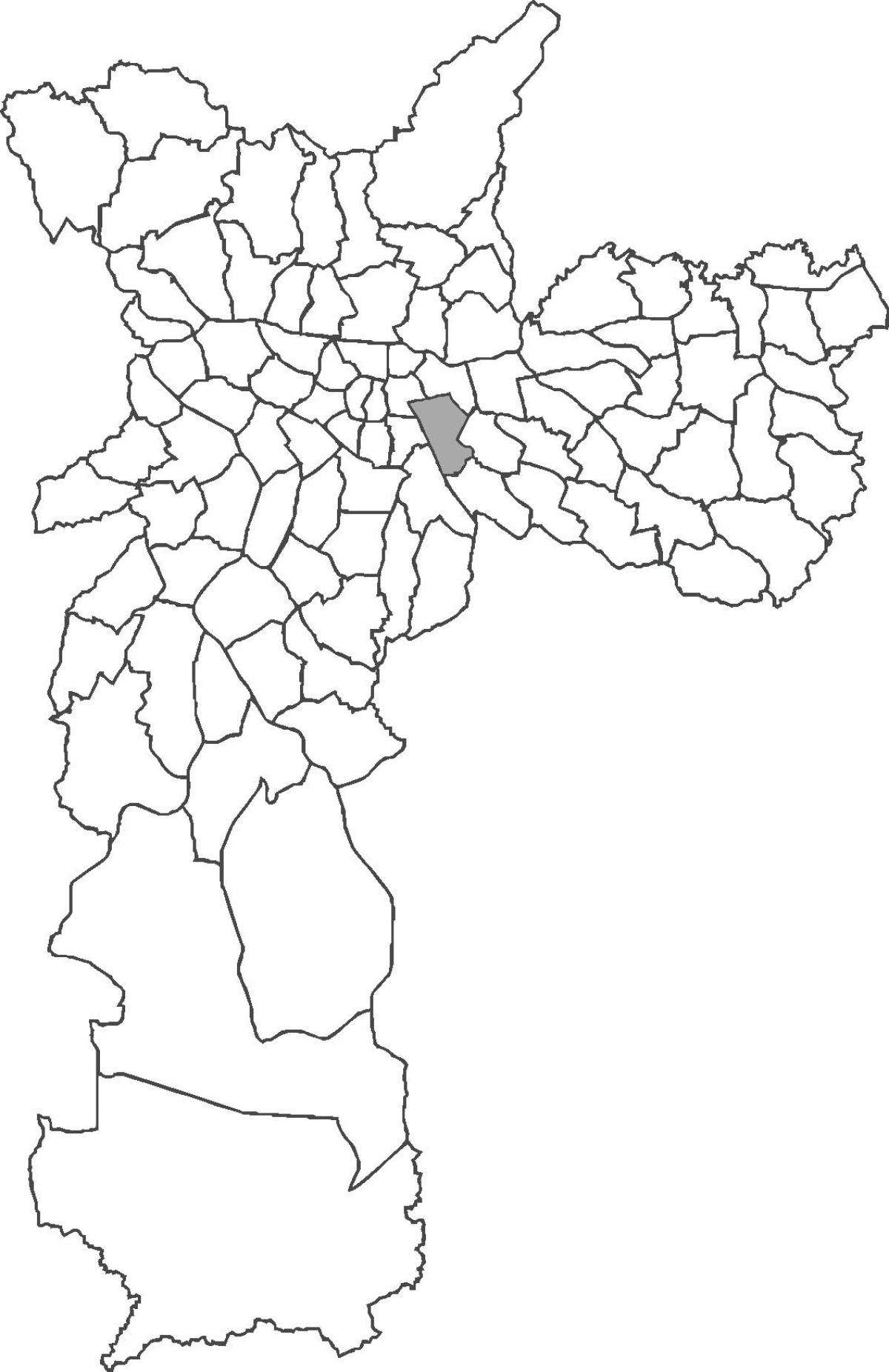 Mapa Mooca distriktu