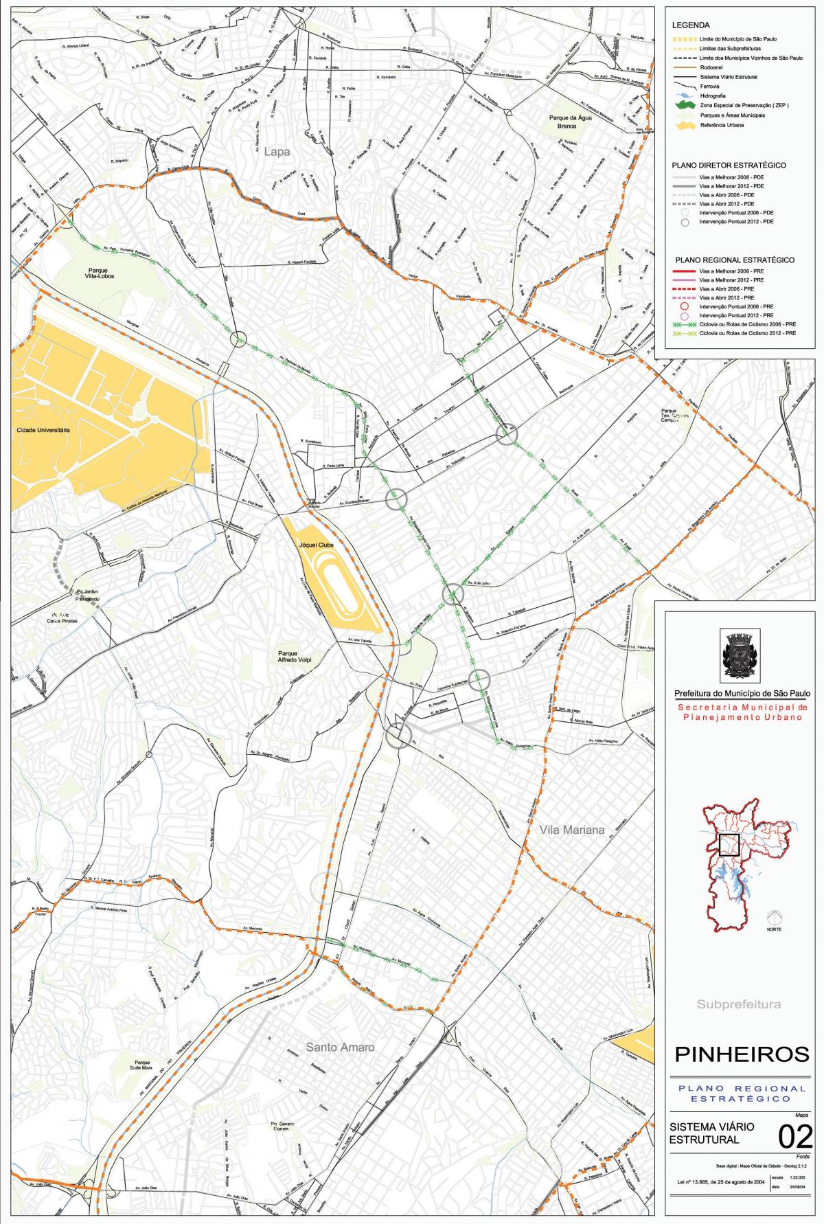 Mapa Pinheiros Sao Paulo - Putevi