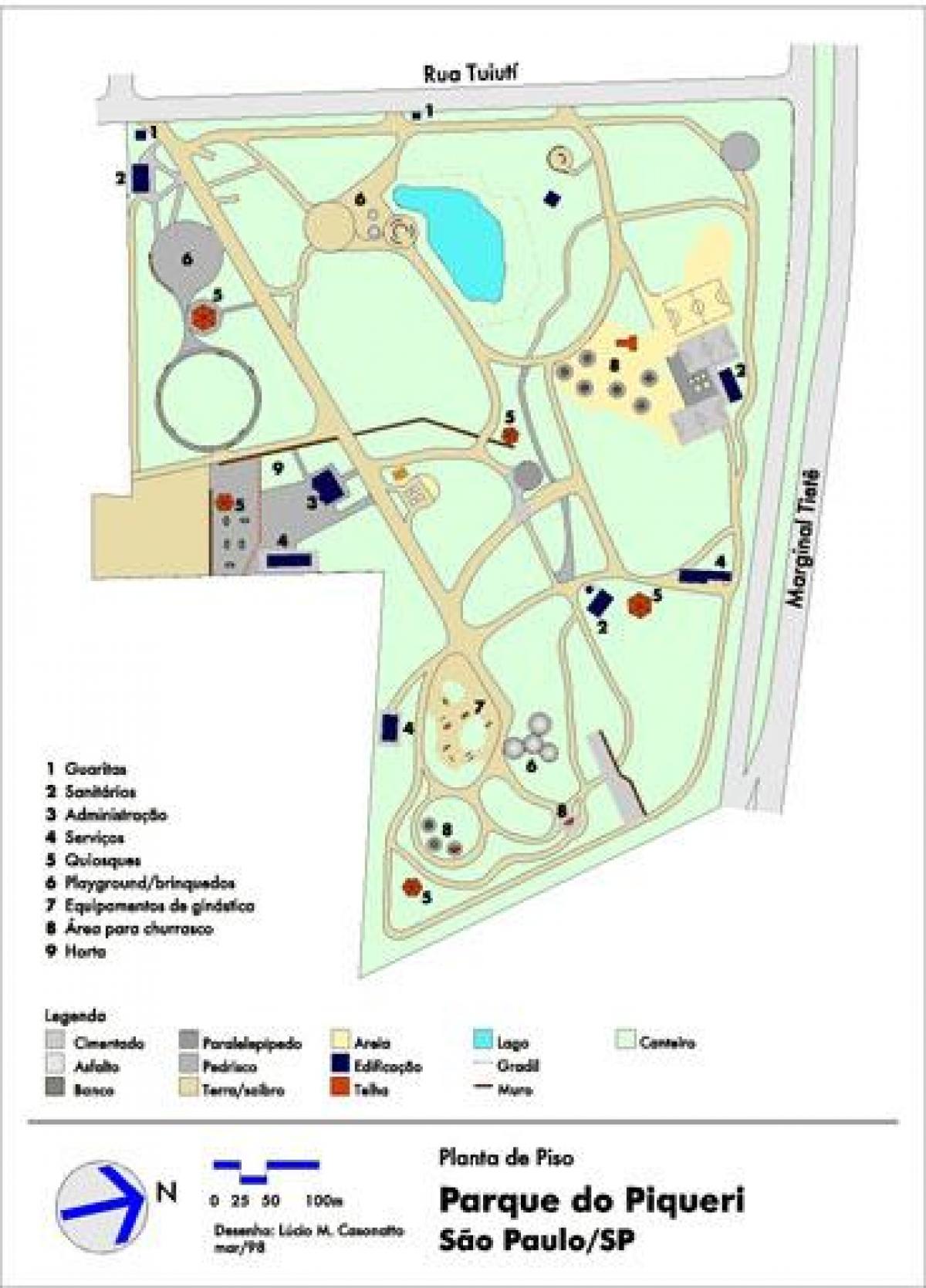 Mapa Piqueri Sao Paulo Park