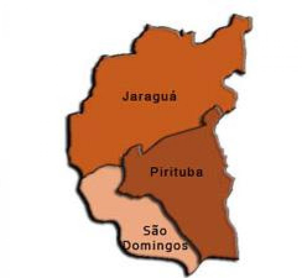Mapa Pirituba-Jaraguá pod-prefektura