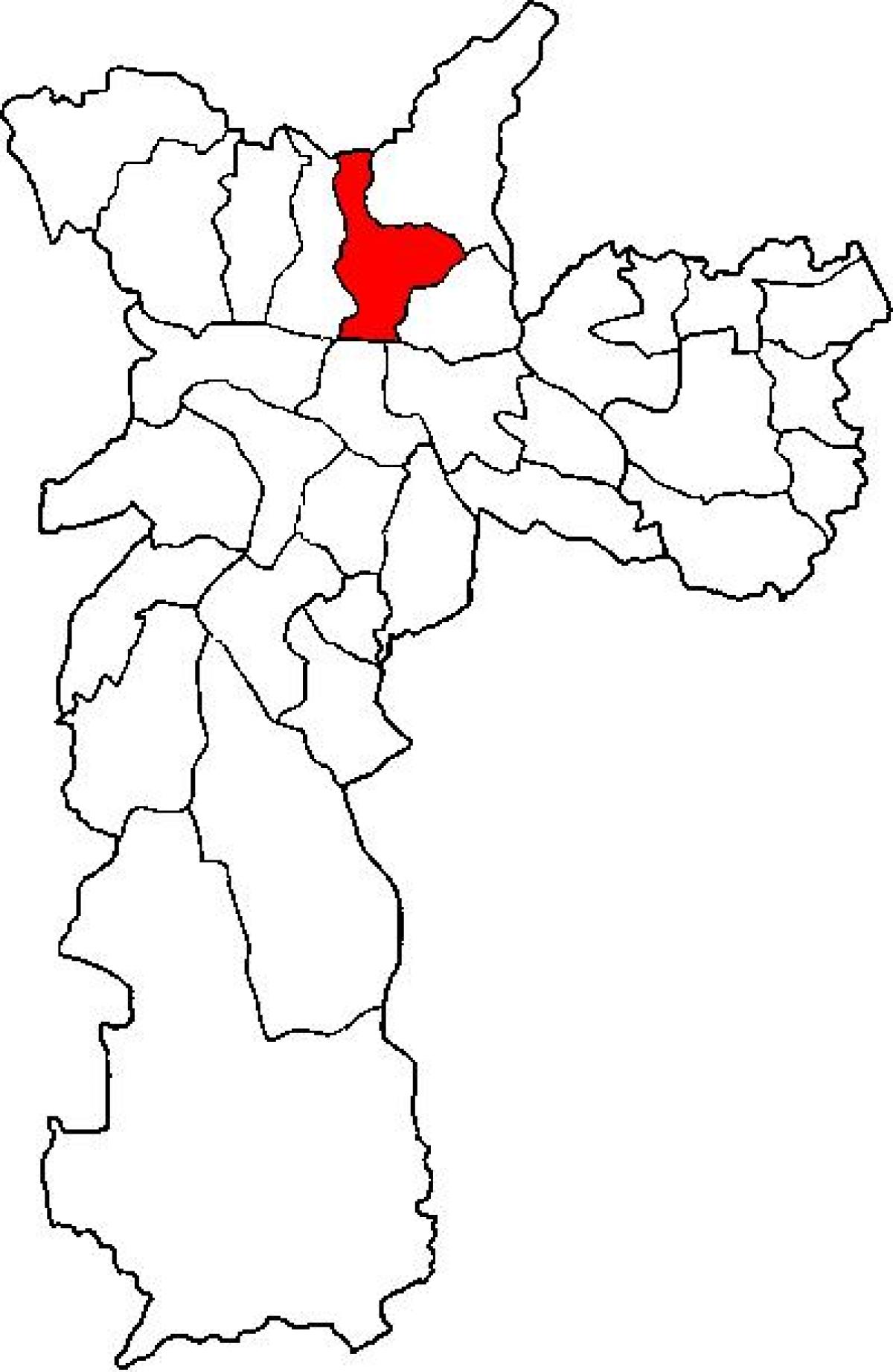 Mapa Santana pod-prefektura Sao Paulo