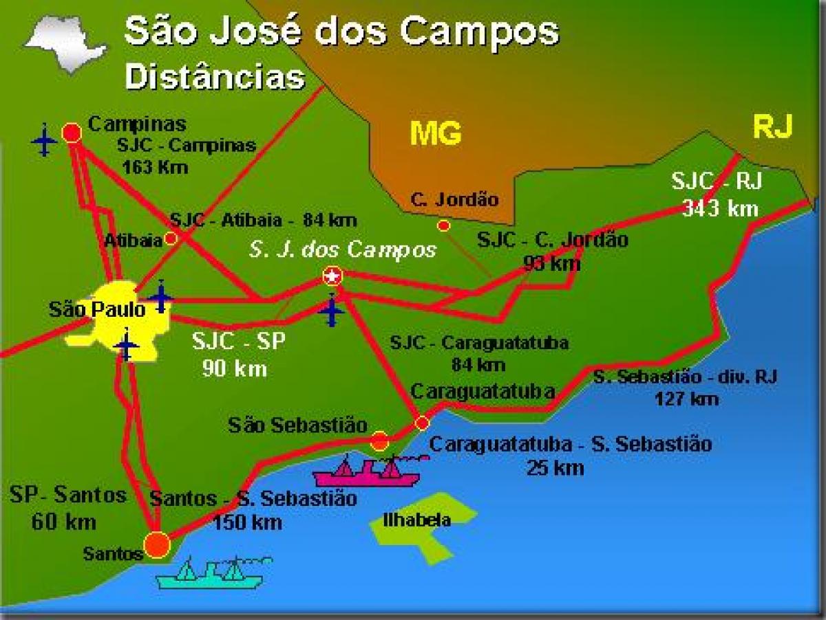 Mapa Sao José dos Campos aerodrom