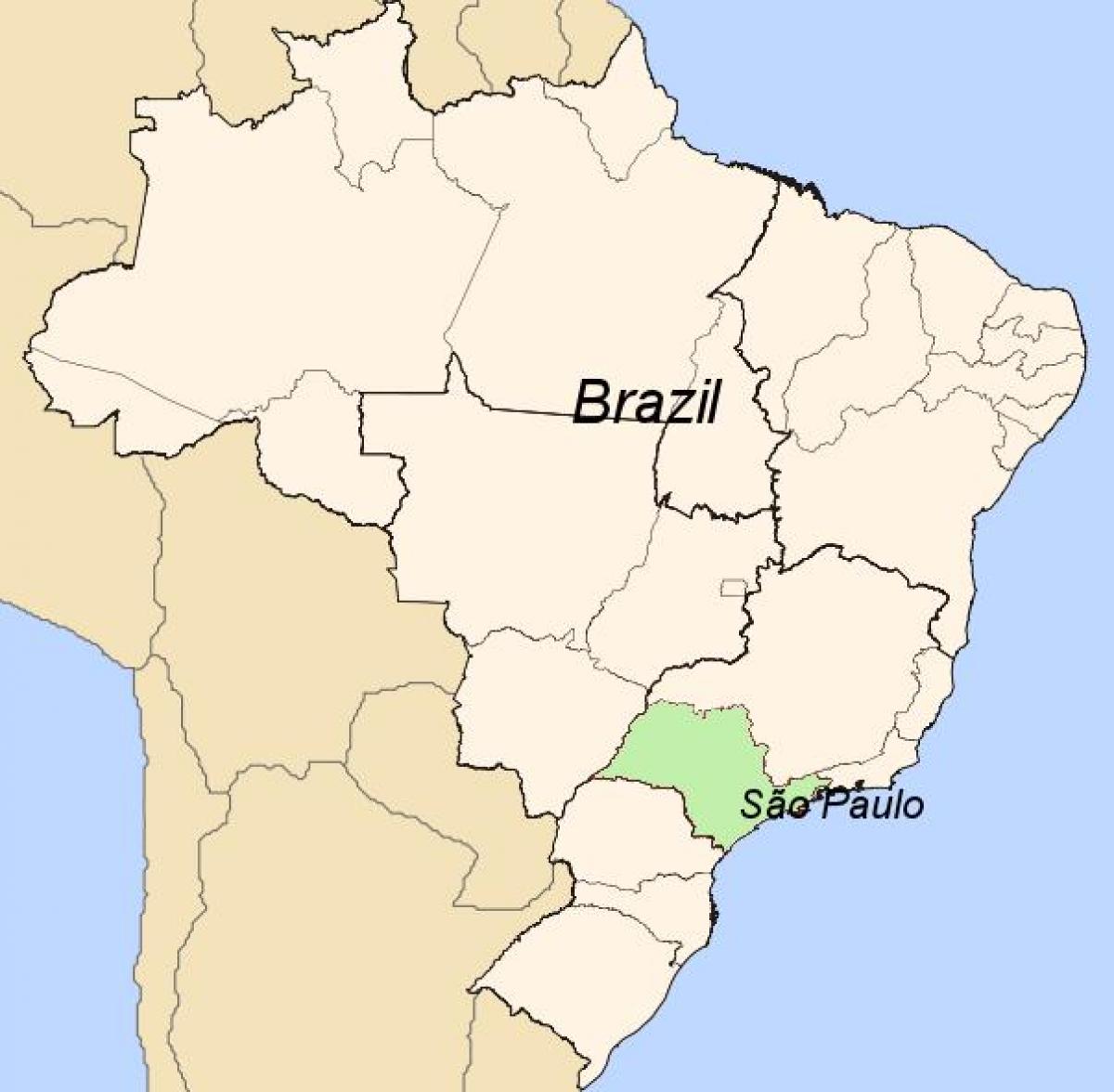 Karta za Sao Paolo na Brazil