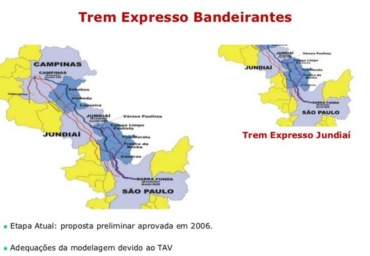 Mapa Sao Paulo Expresso Bandeirantes