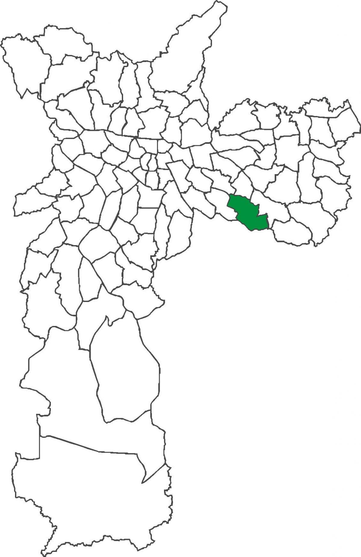 Mapa Sapopemba distriktu