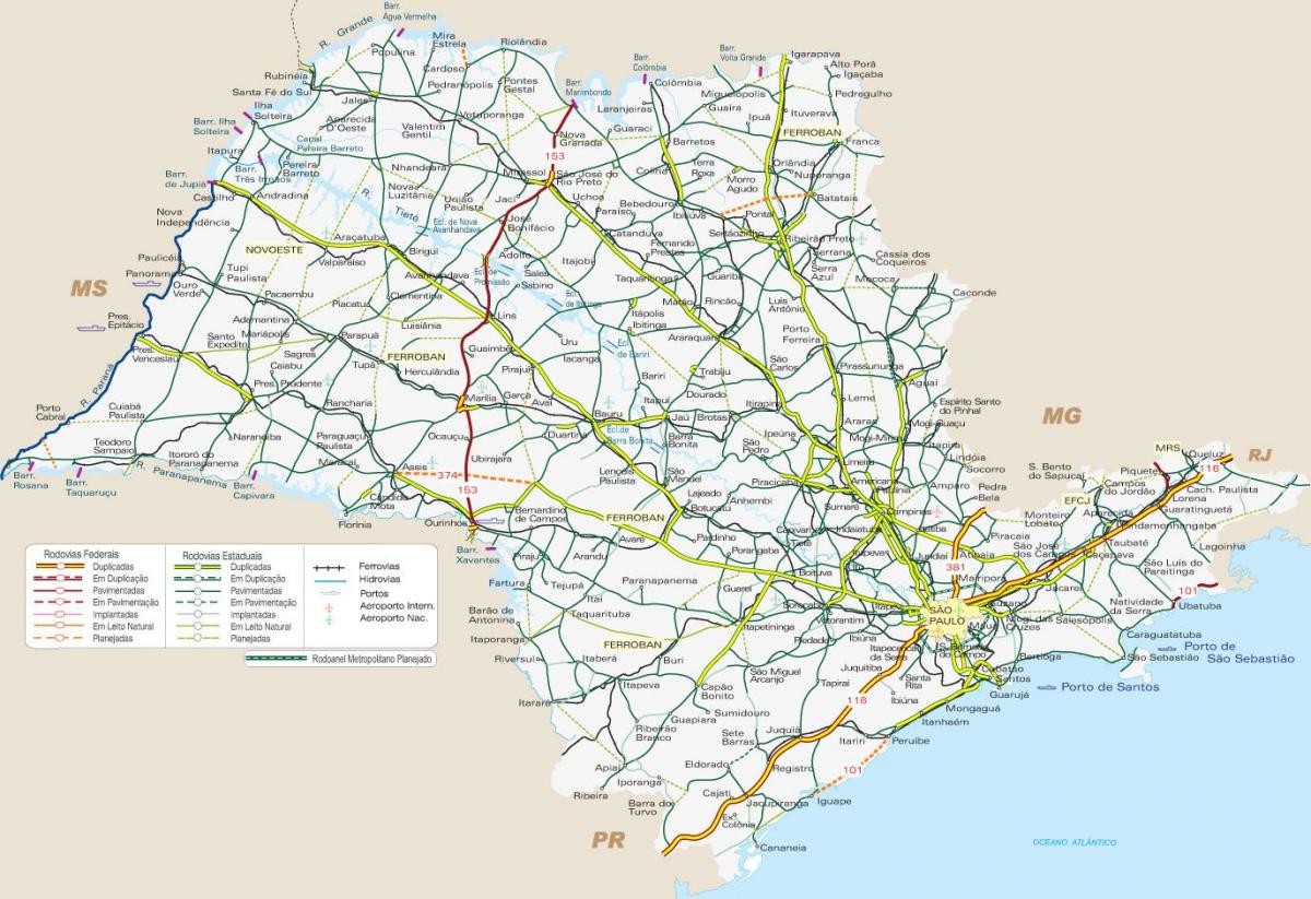 Mapa SP transporta