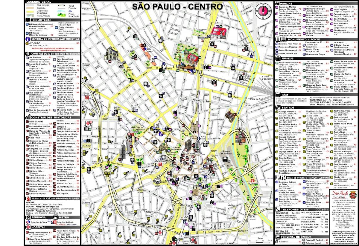 Karta u gradu Sao Paulo
