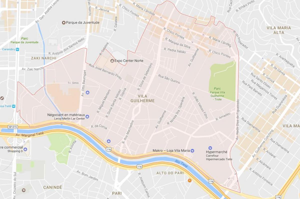 Mapa Vila Guilherme Sao Paulo
