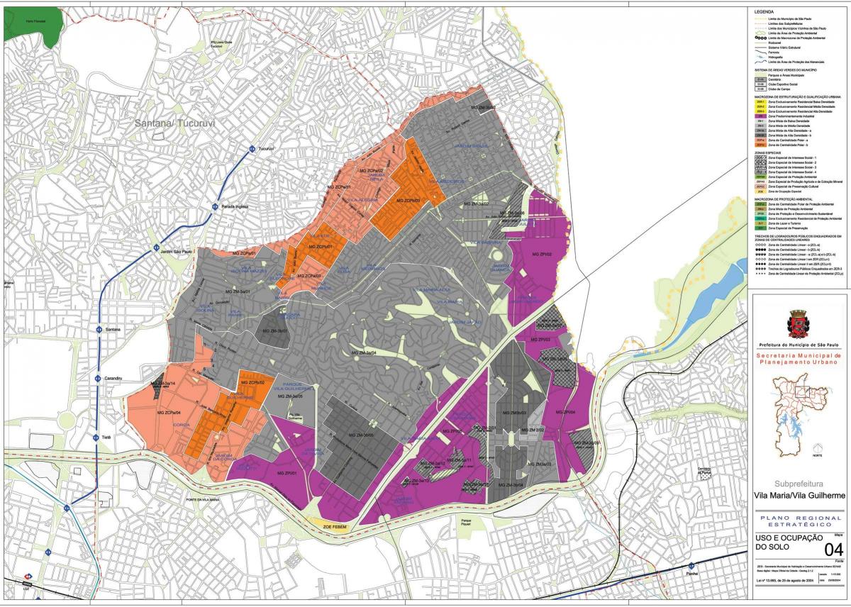 Mapa Vila Maria Sao Paulo - Okupacija tlu