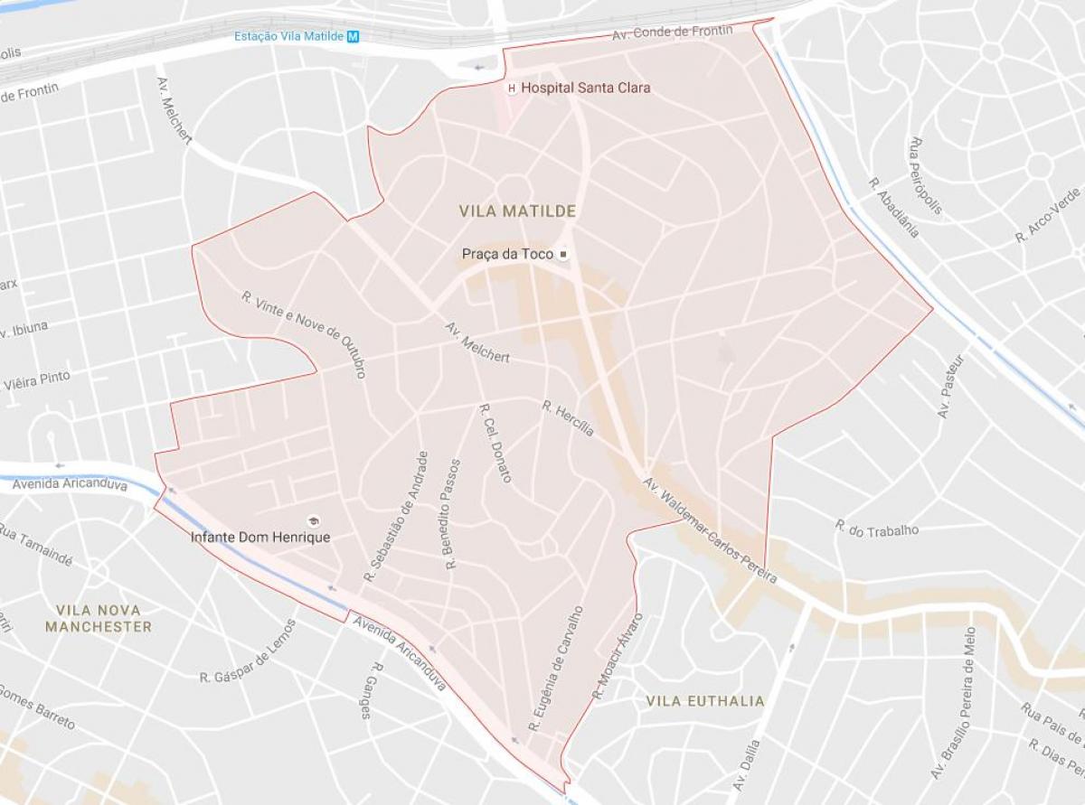 Mapa Vila Matilde Sao Paulo