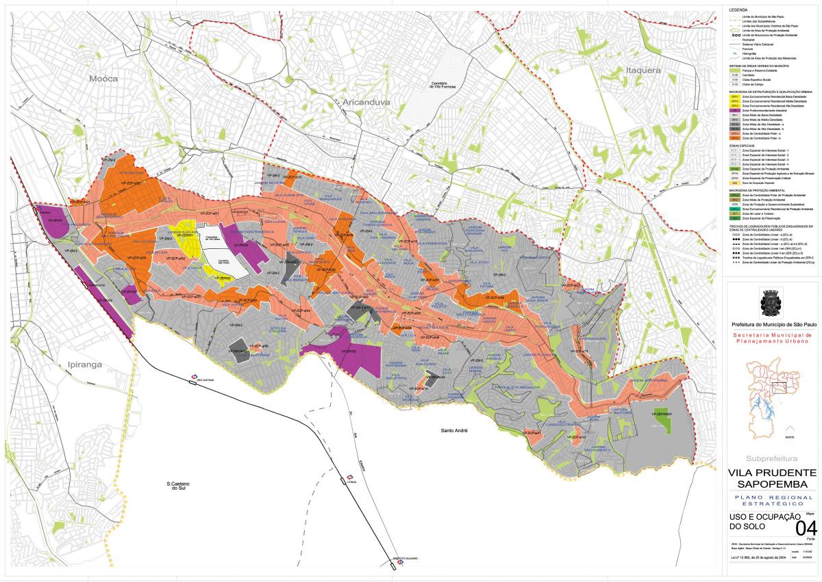 Mapa Vila Prudente Sao Paulo - Okupacija tlu