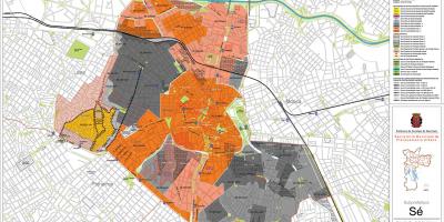 Mapa a izgledaju kao otisci prstiju Sao Paulo - Okupacija tlu