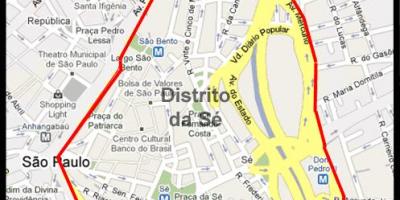 Mapa a izgledaju kao otisci prstiju Sao Paulo