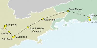Mapa brzi voz u Sâo Paulo