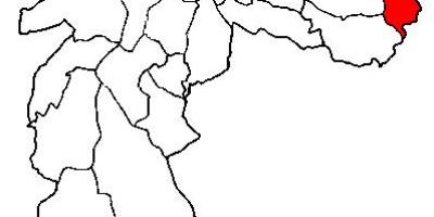 Mapa Cidade Tiradentes distriktu