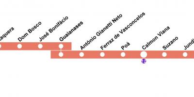 Mapa CPTM Sao Paulo - Line 11 - Koral