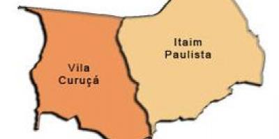 Mapa Itaim Paulista - Vila Curuçá pod-prefektura