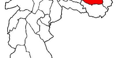 Mapa Itaquera pod-prefektura Sao Paulo