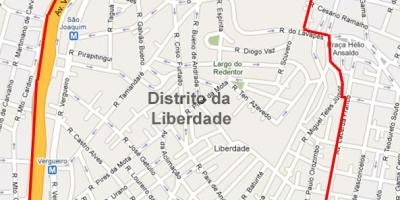 Mapa Liberdade Sao Paulo