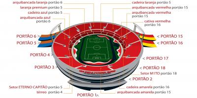 Mapa Morumbi Sao Paulo stadion