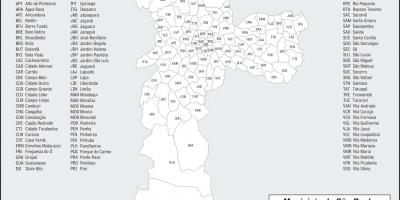 Mapa okruga Sao Paulo