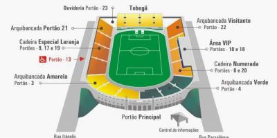 Mapa Pacaembu stadion