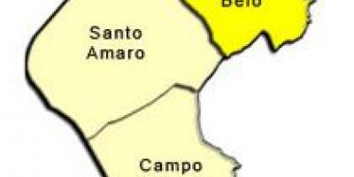 Mapa Santo Amaro pod-prefektura