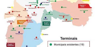 Mapa terminala autobus u Sâo Paulo