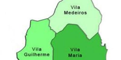 Mapa Vila Maria pod-prefektura