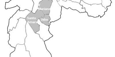 Mapa zoni Centro-Sul Sao Paulo