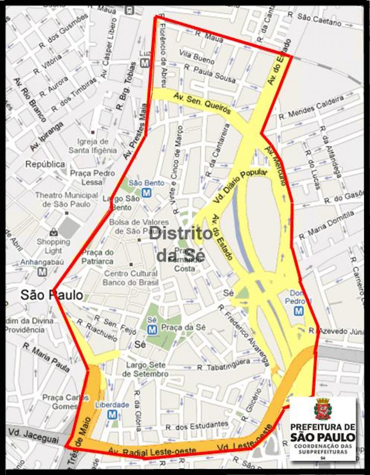 Mapa a izgledaju kao otisci prstiju Sao Paulo