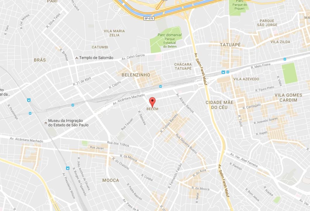 Mapa Belém Sao Paulo