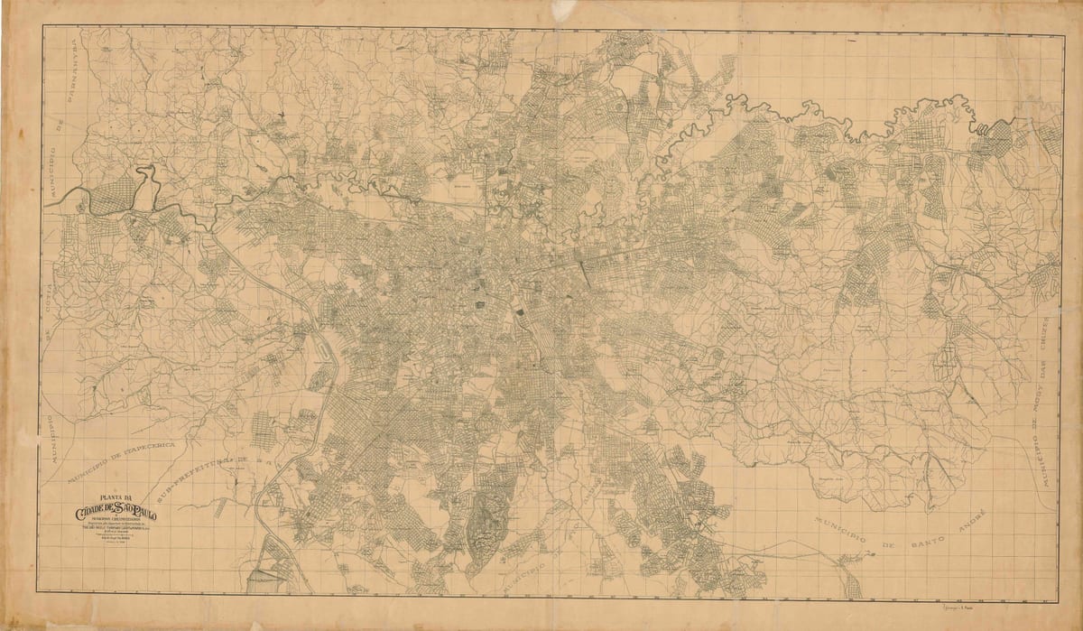 Mapa bivši Sao Paulo - 1943