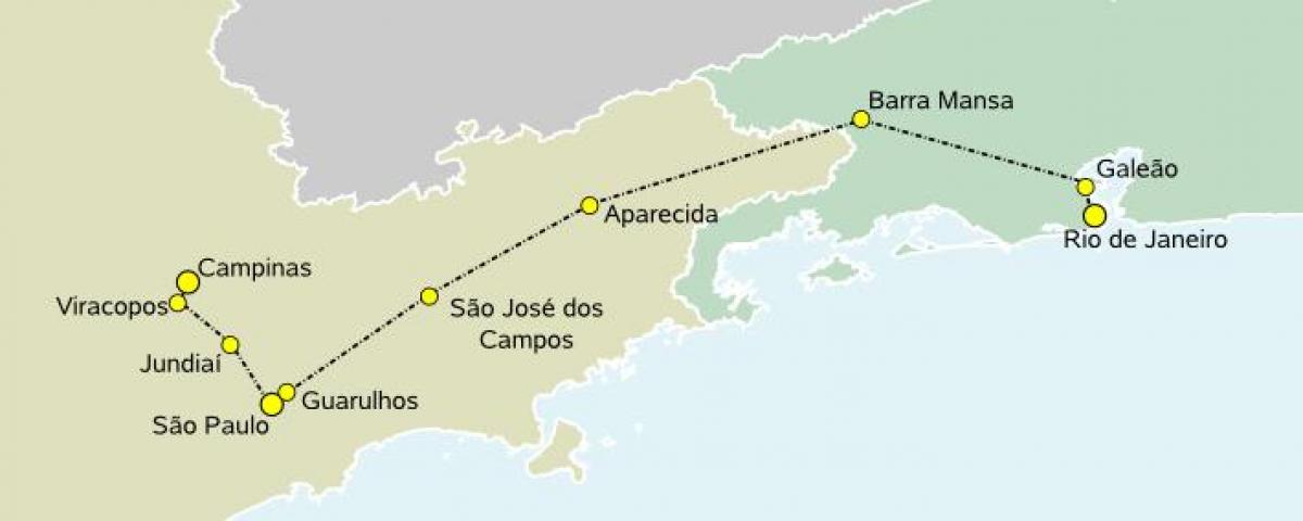 Mapa brzi voz u Sâo Paulo