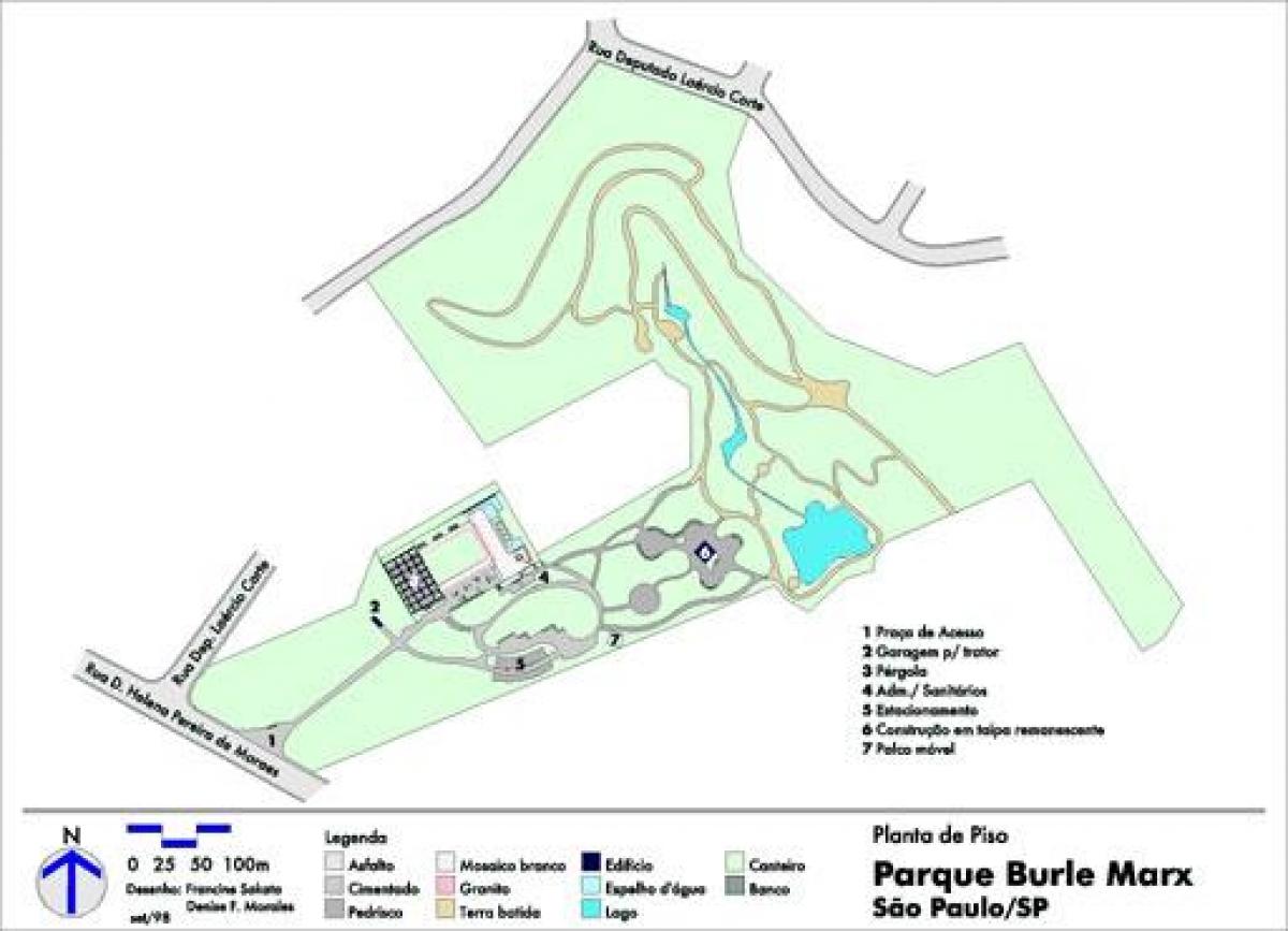 Mapa Burle Marks park