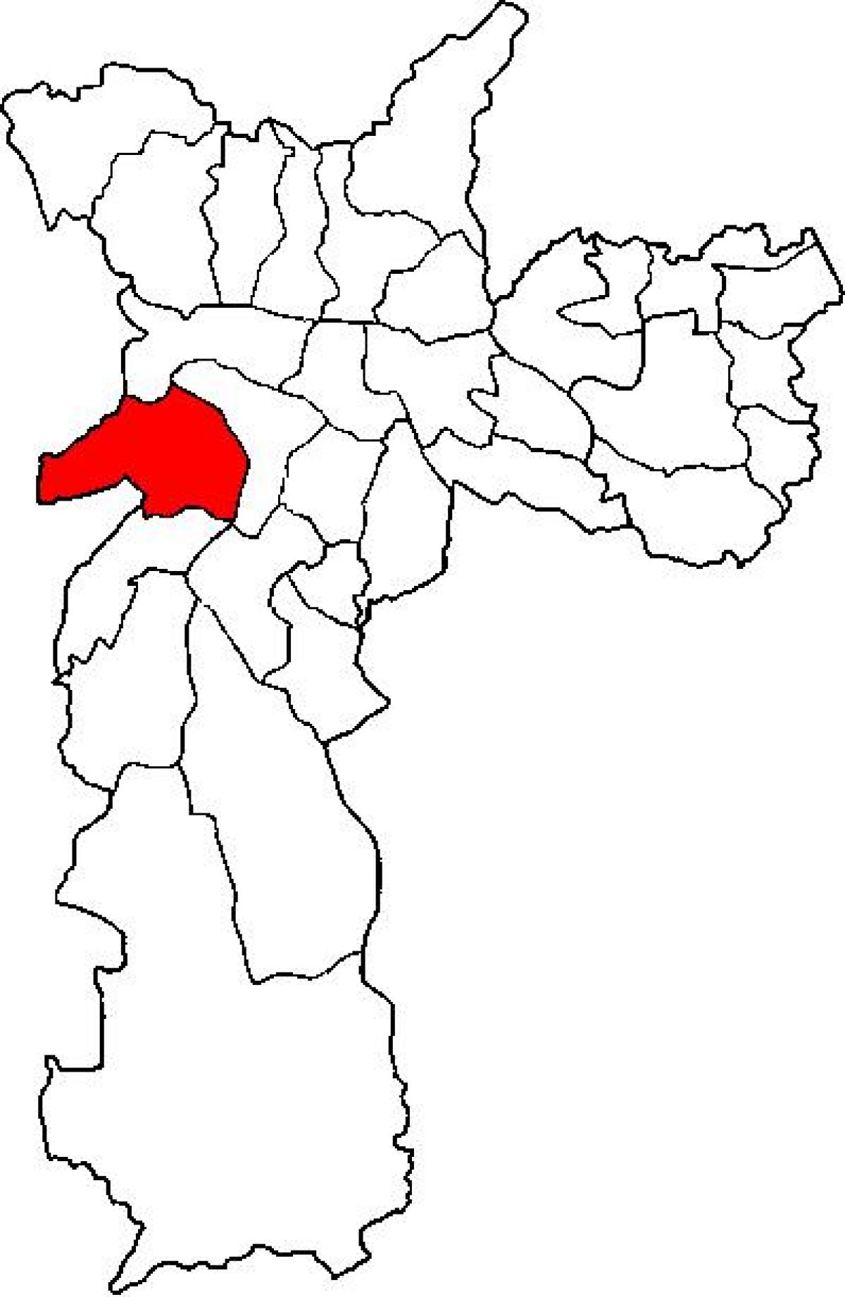 Mapa Butantã pod-prefektura Sao Paulo