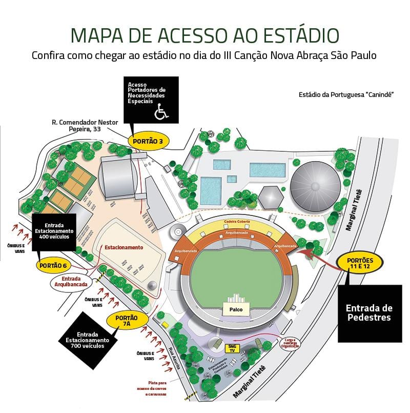 Mapa Canindé stadion