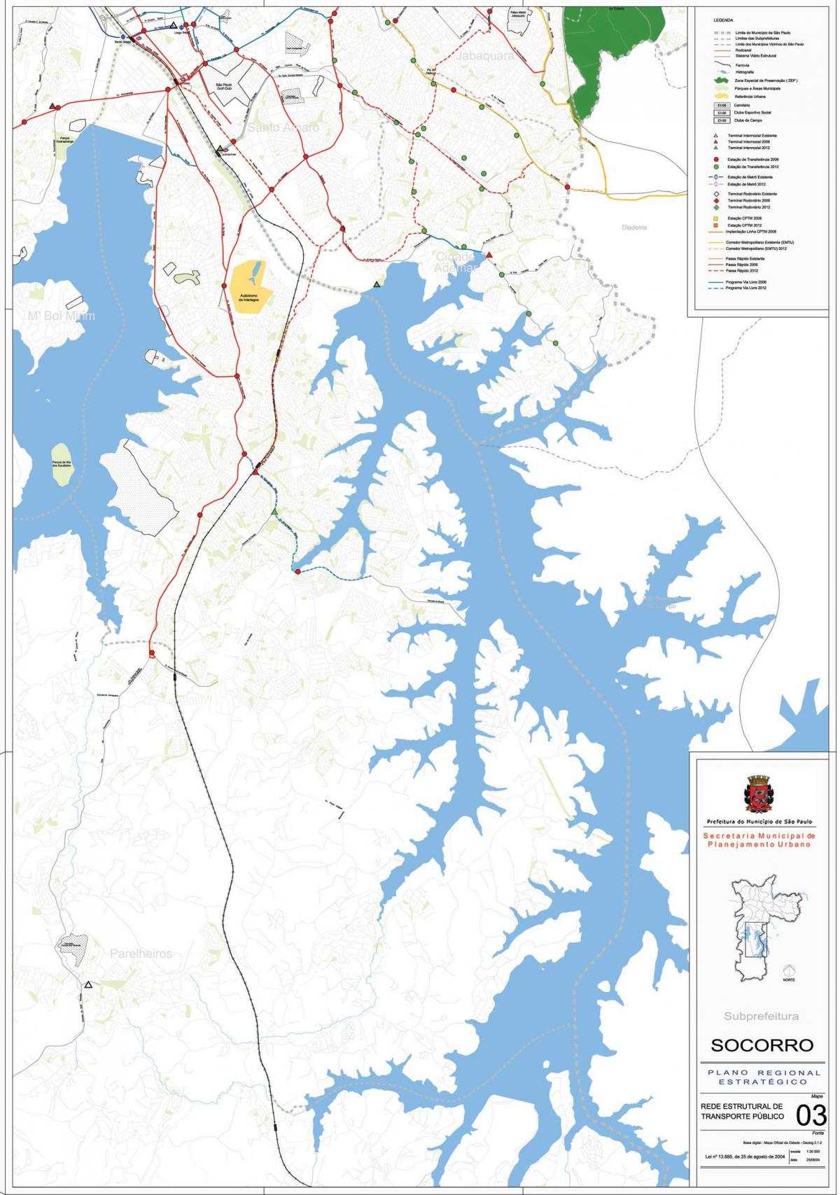 Mapa Capela uraditi Socorro Sao Paulo - Javni prijevoz