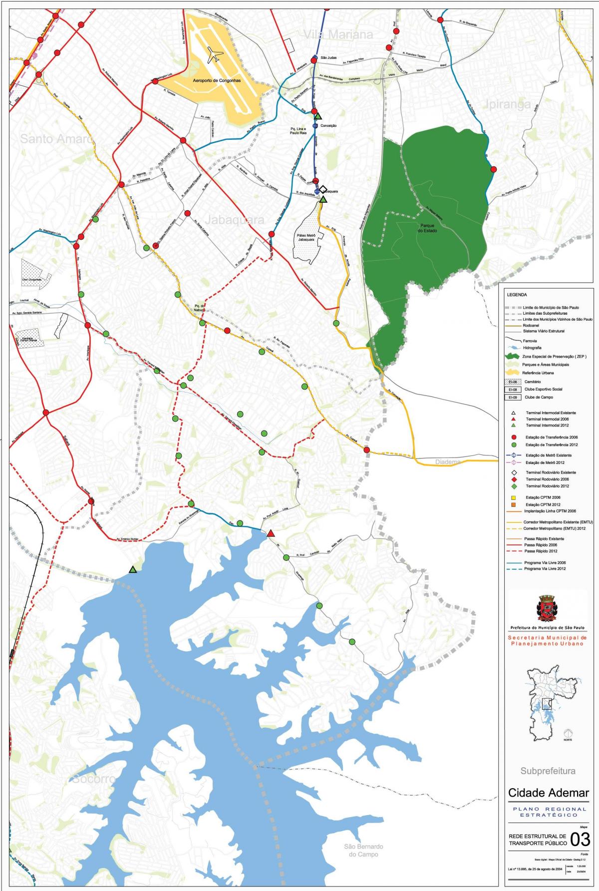 Mapa Cidade Ademar Sao Paulo - Javni prijevoz