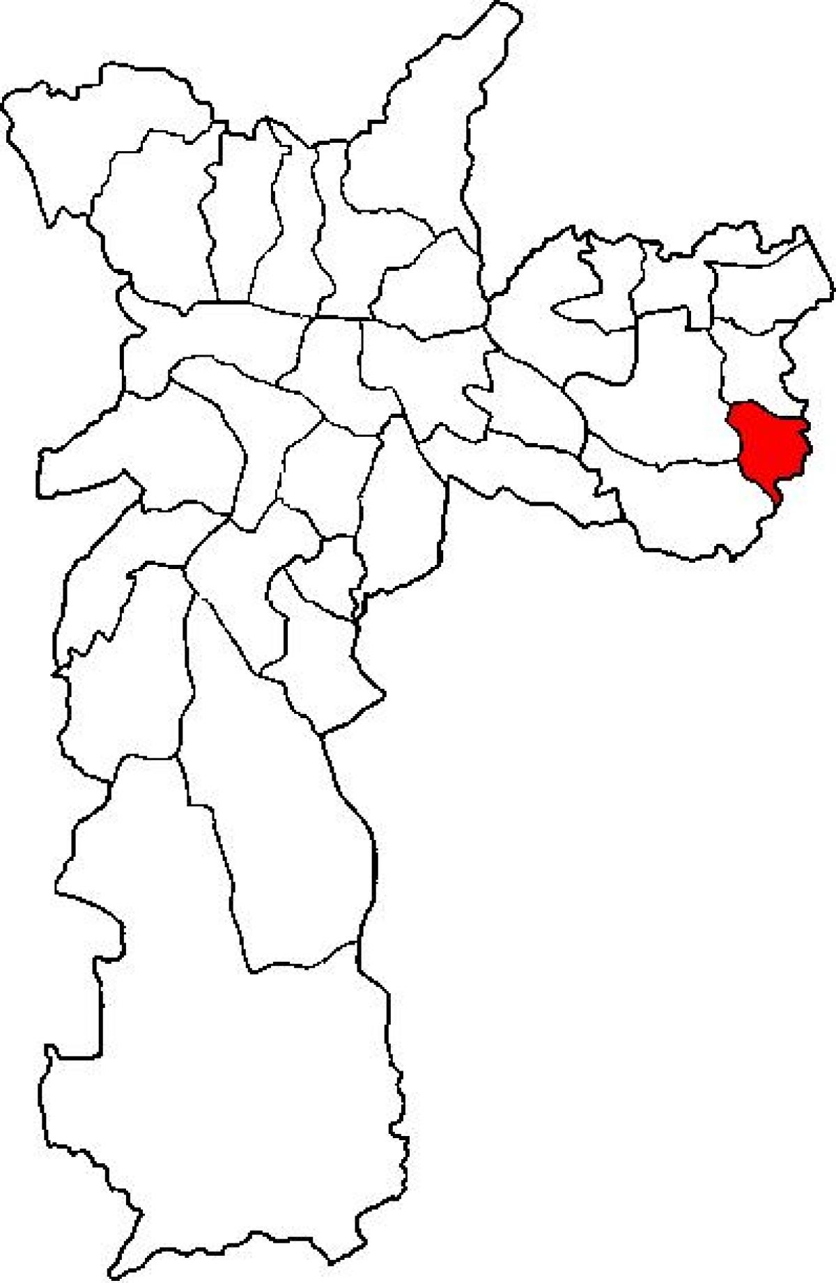 Mapa Cidade Tiradentes distriktu