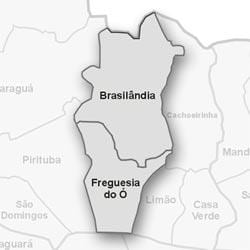 Mapa Freguesia uraditi Ó pod-prefektura