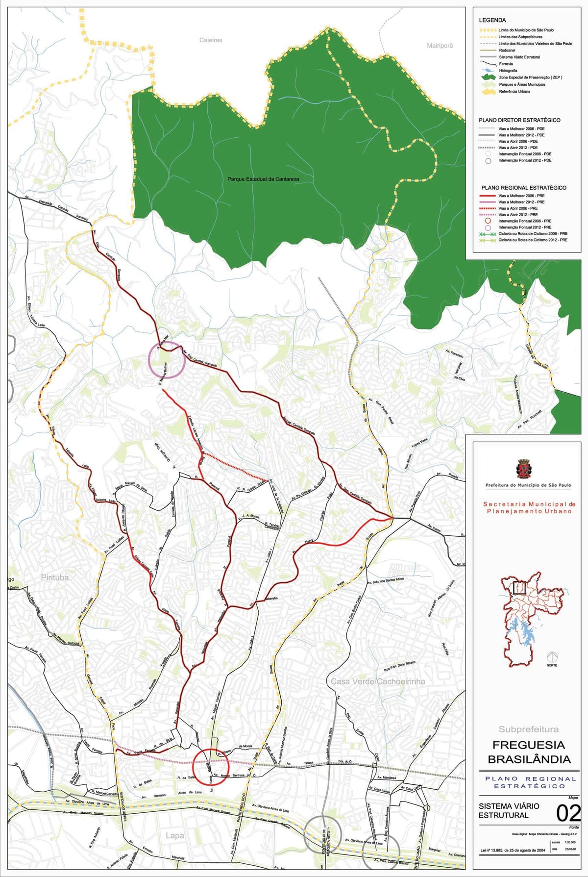 Mapa Freguesia uraditi Ó Sao Paulo - Putevi