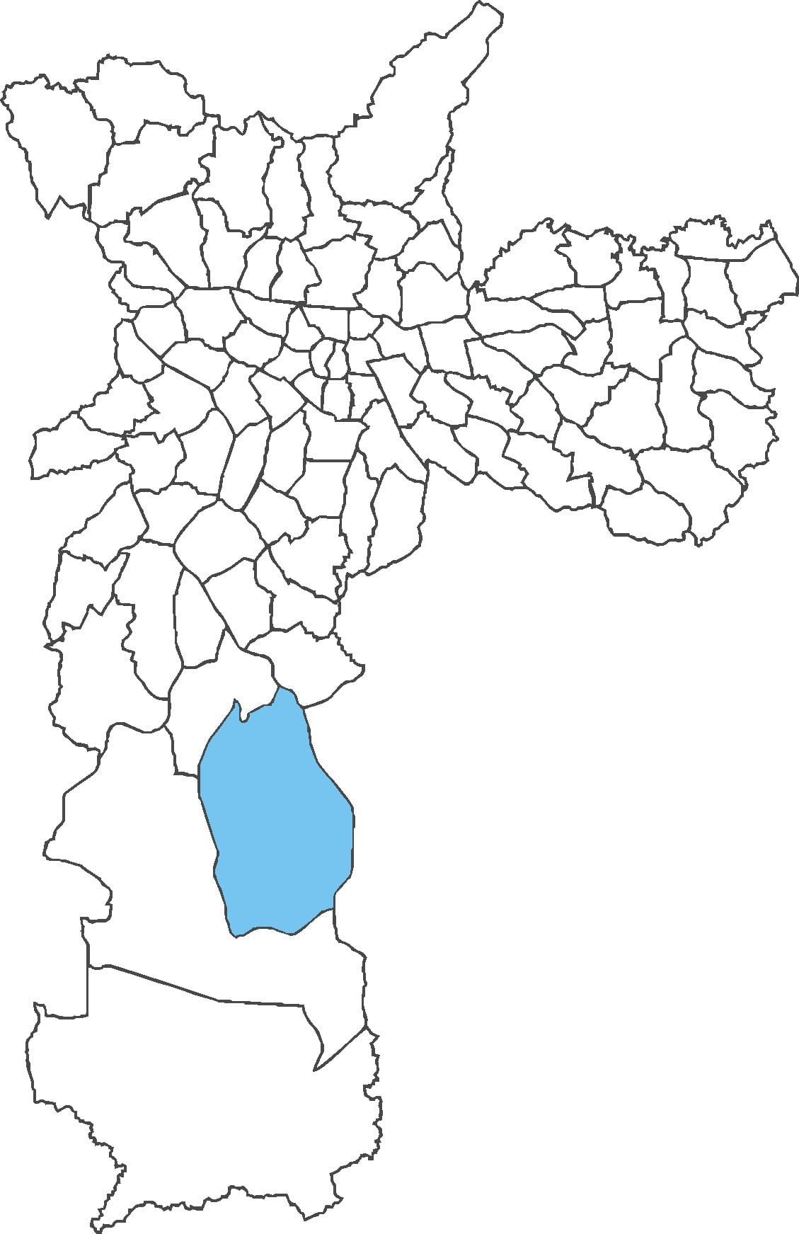 Mapa Grajaú distriktu